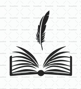 Offenes Buch und Feder